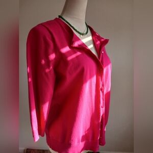Talbots - Pink - Charming Cardigan Sweater- Medium Petite